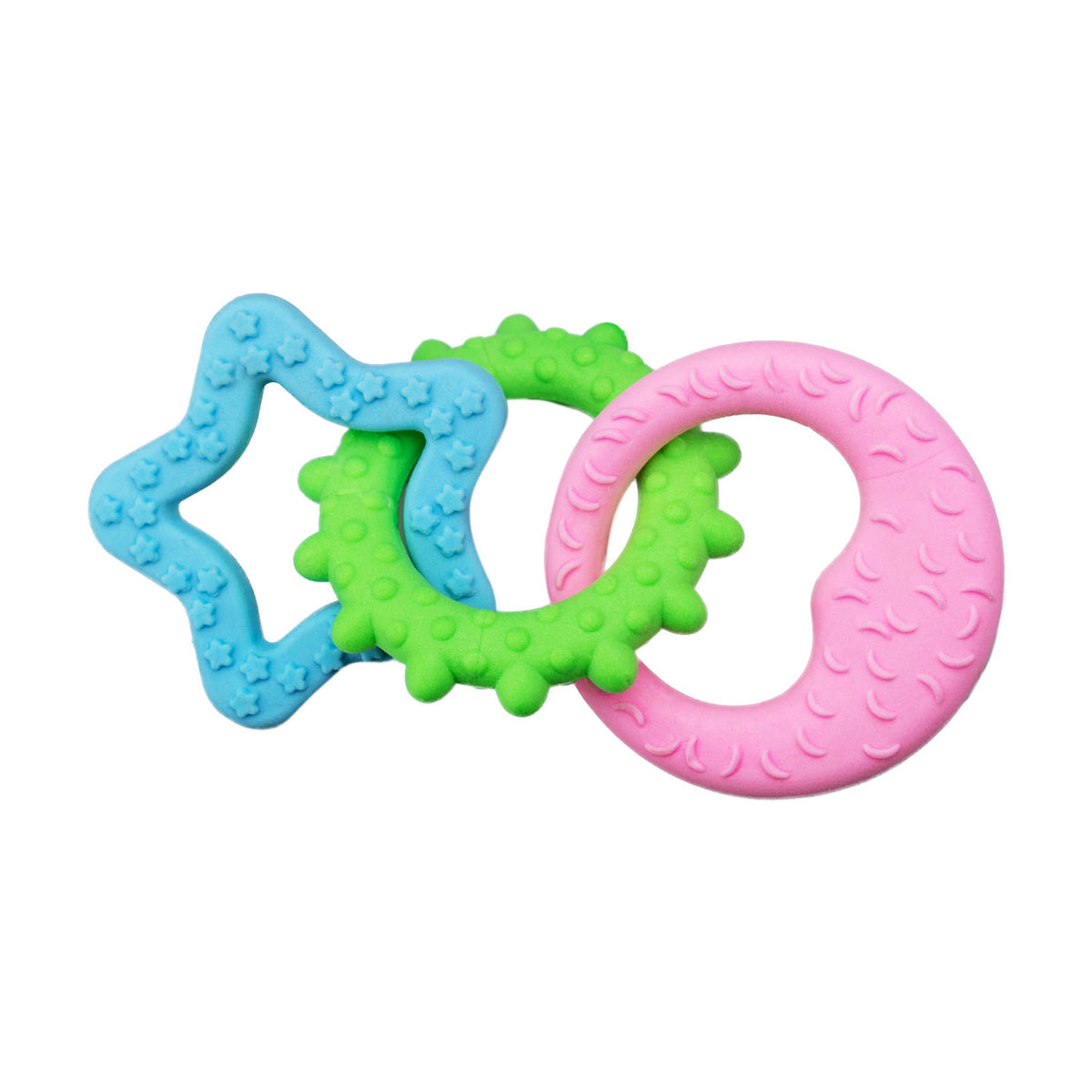AQPET FRIENDS AQPET Jouet dentaire pour chien, chaîne en caoutchouc avec formes, 18 X 8 Cm, jouet amusant pour chien