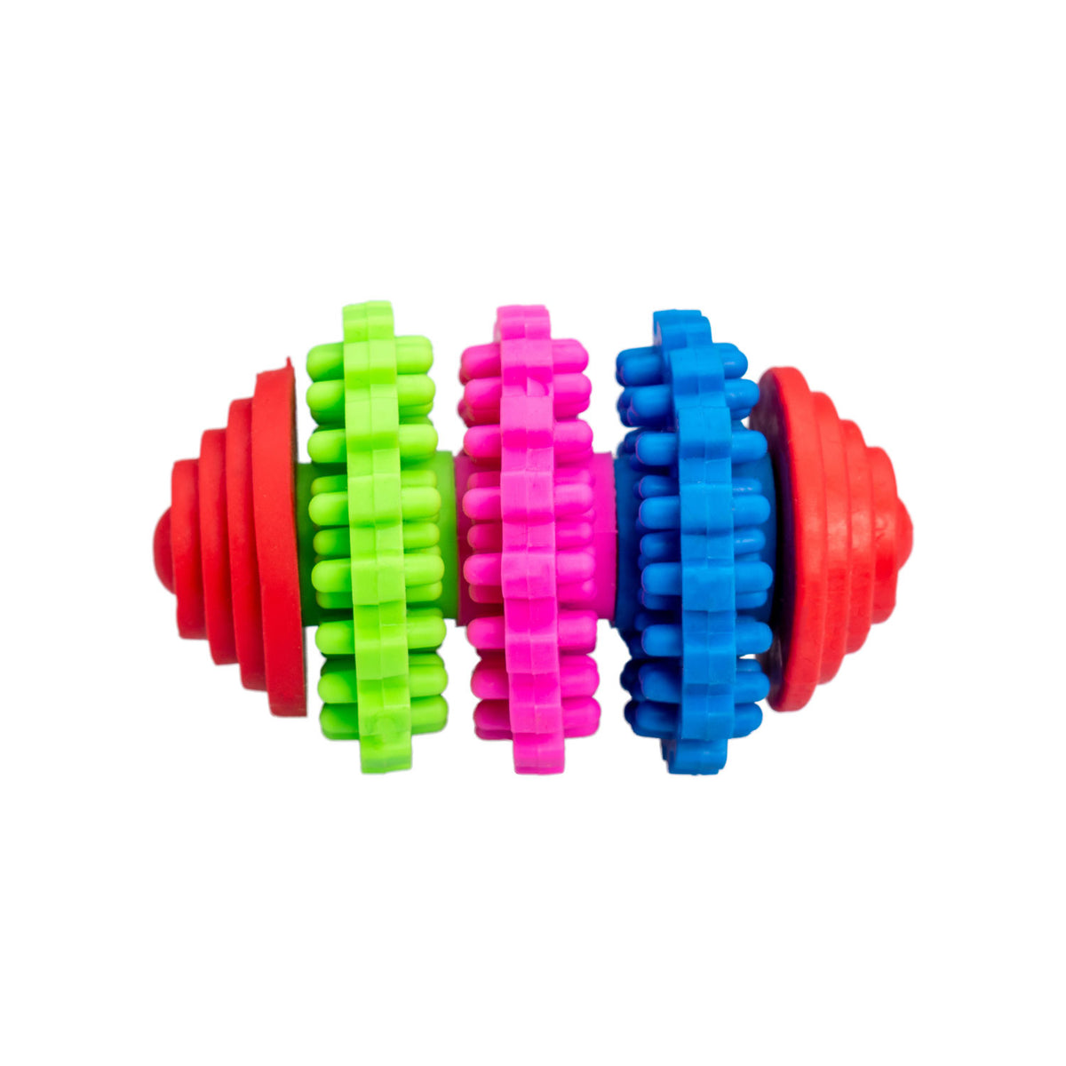 AQPET FRIENDS AQPET Jouet dentaire pour chien, cylindre coloré en caoutchouc, jouet amusant pour chien