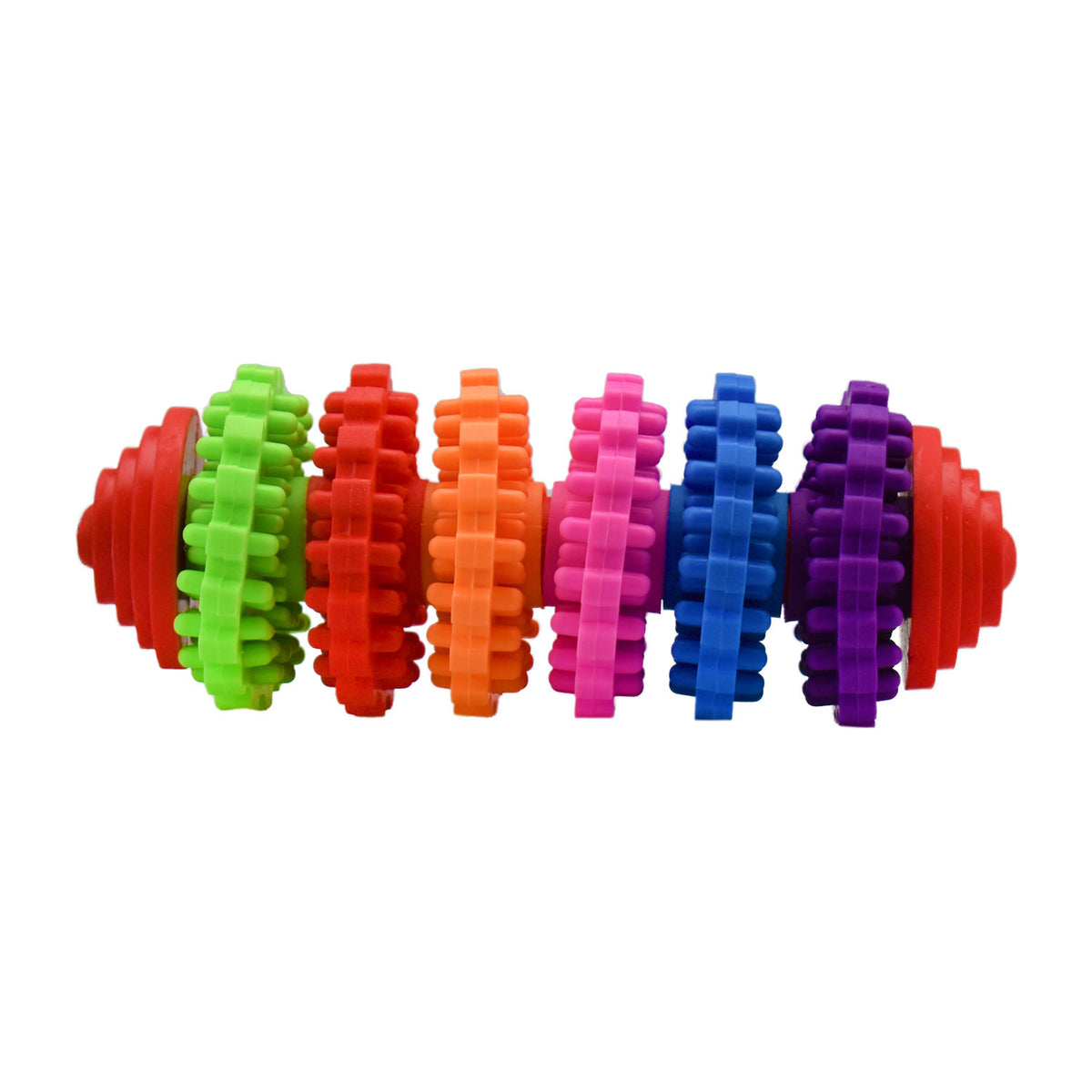 AQPET FRIENDS AQPET Jouet dentaire pour chien, cylindre coloré en caoutchouc, jouet amusant pour chien