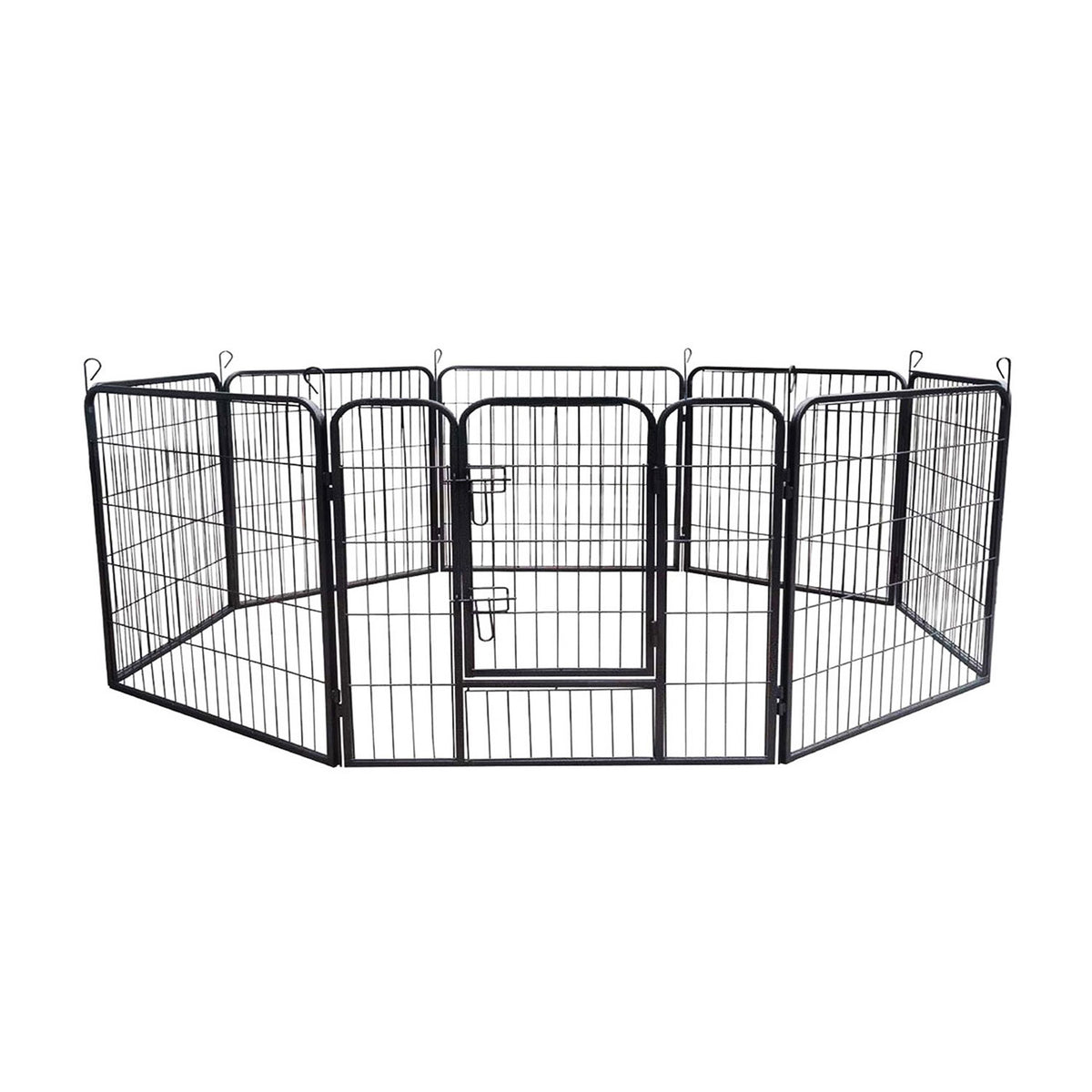 AQPET FRIENDS Enclos modulaire 80x80 cm pour chiens, chats, lapins et rongeurs - 8 panneaux résistants pour intérieur et extérieur, sûr et facile à monter, idéal pour la maison et le jardin
