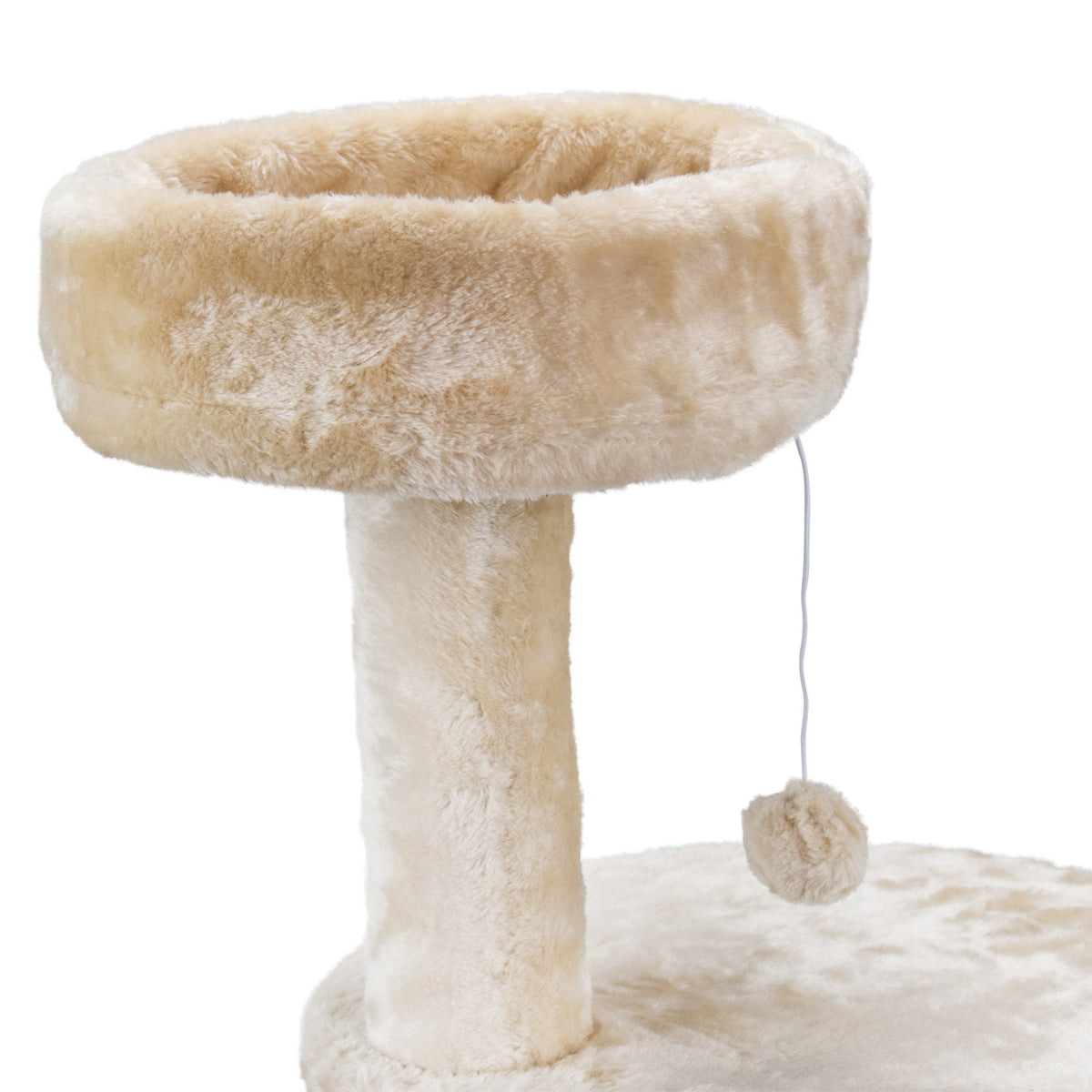 AQPET FRIENDS arbre à chat Athens 115 cm avec niche, aire de jeux et griffoir pour chats, couleur beige