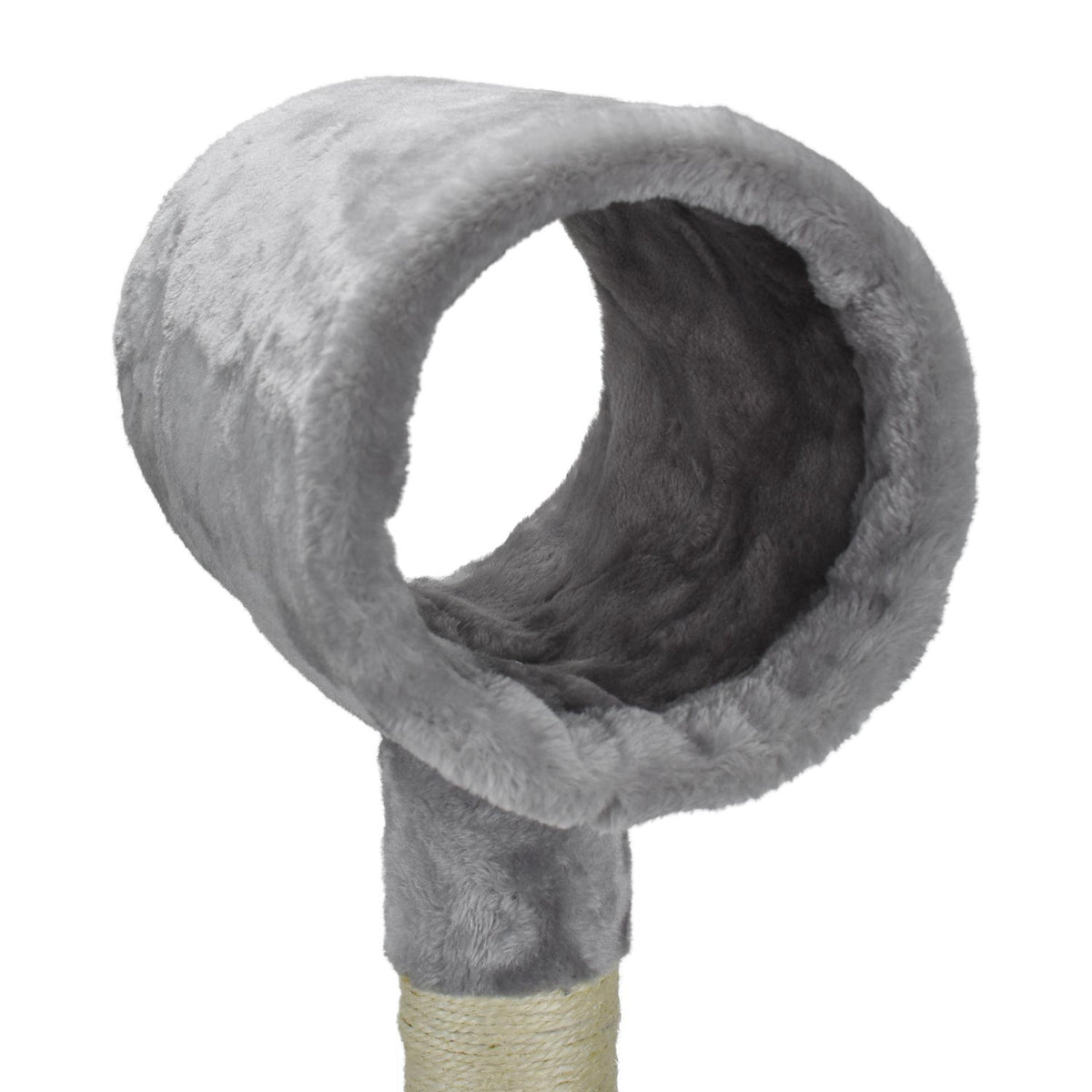 AQPET FRIENDS arbre à chat Berlin 135 cm avec niche, aire de jeux et griffoir pour chats, couleur grise