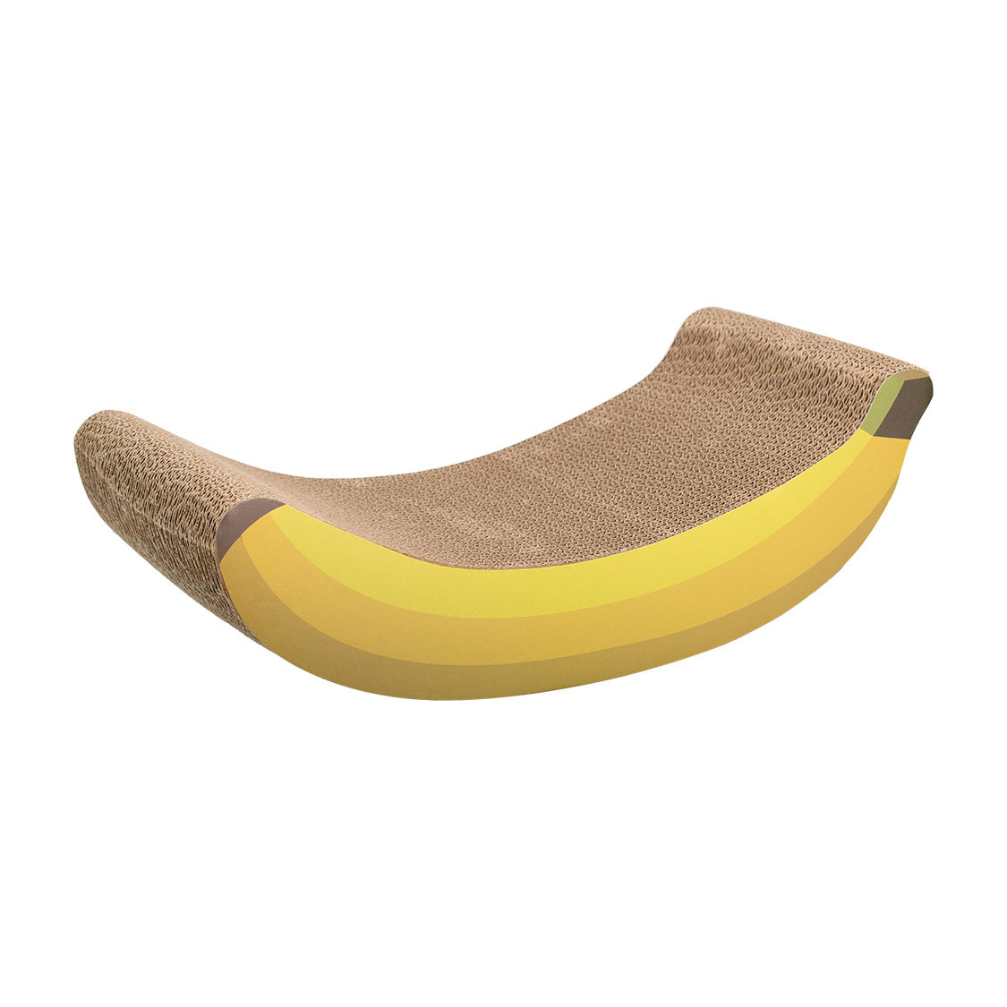 AQPET FRIENDS griffoir en carton en forme de banane pour chats, 47X22X15CM, jeu et détente