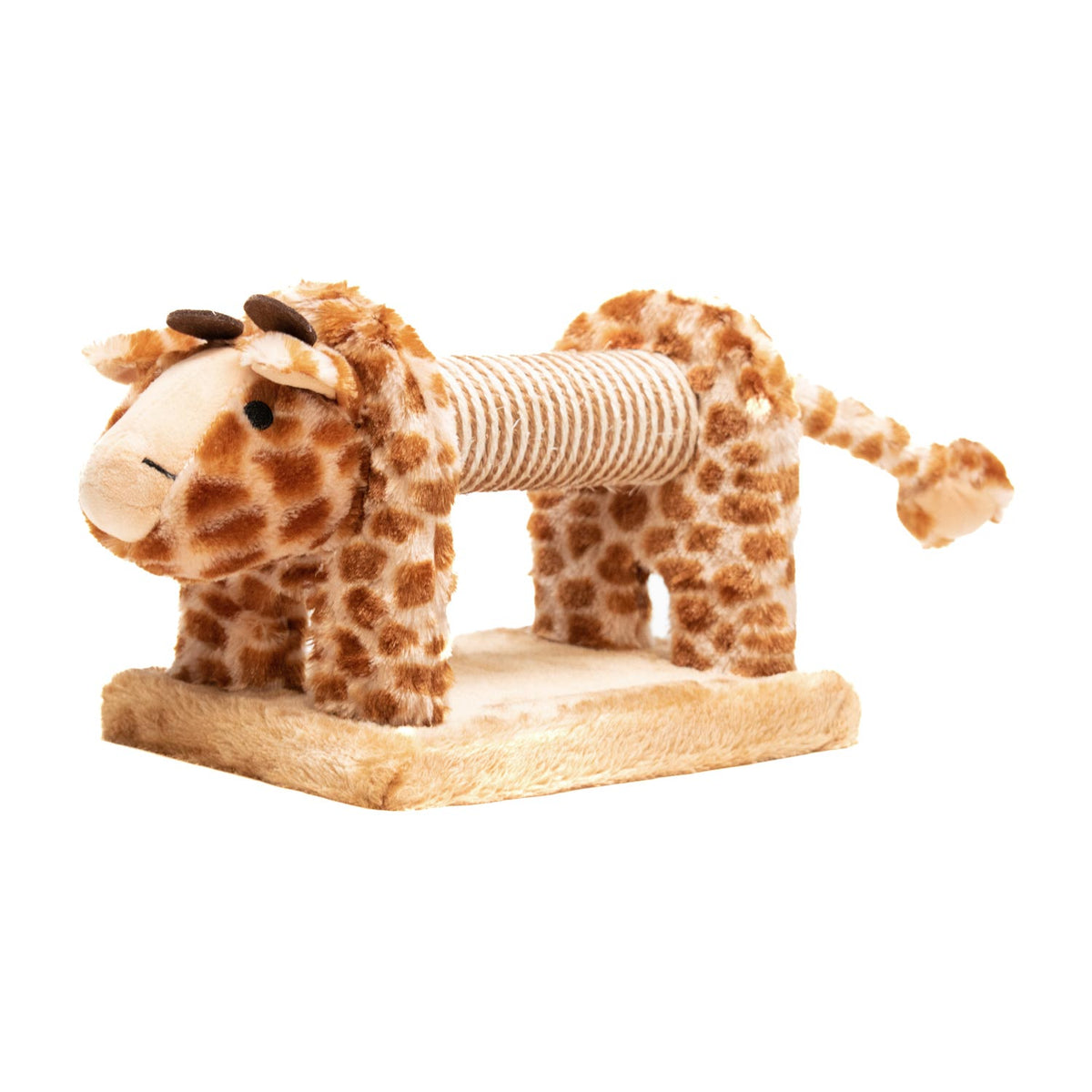 AQPET FRIENDS griffoir pour chat en sisal et peluche pour le plaisir de votre chat, girafe, dimensions 56x18x18 cm