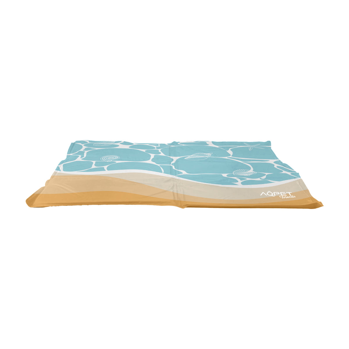 AQPET FRIENDS tapis rafraîchissant pour chiens, chats et animaux, gel non toxique, motif Sea