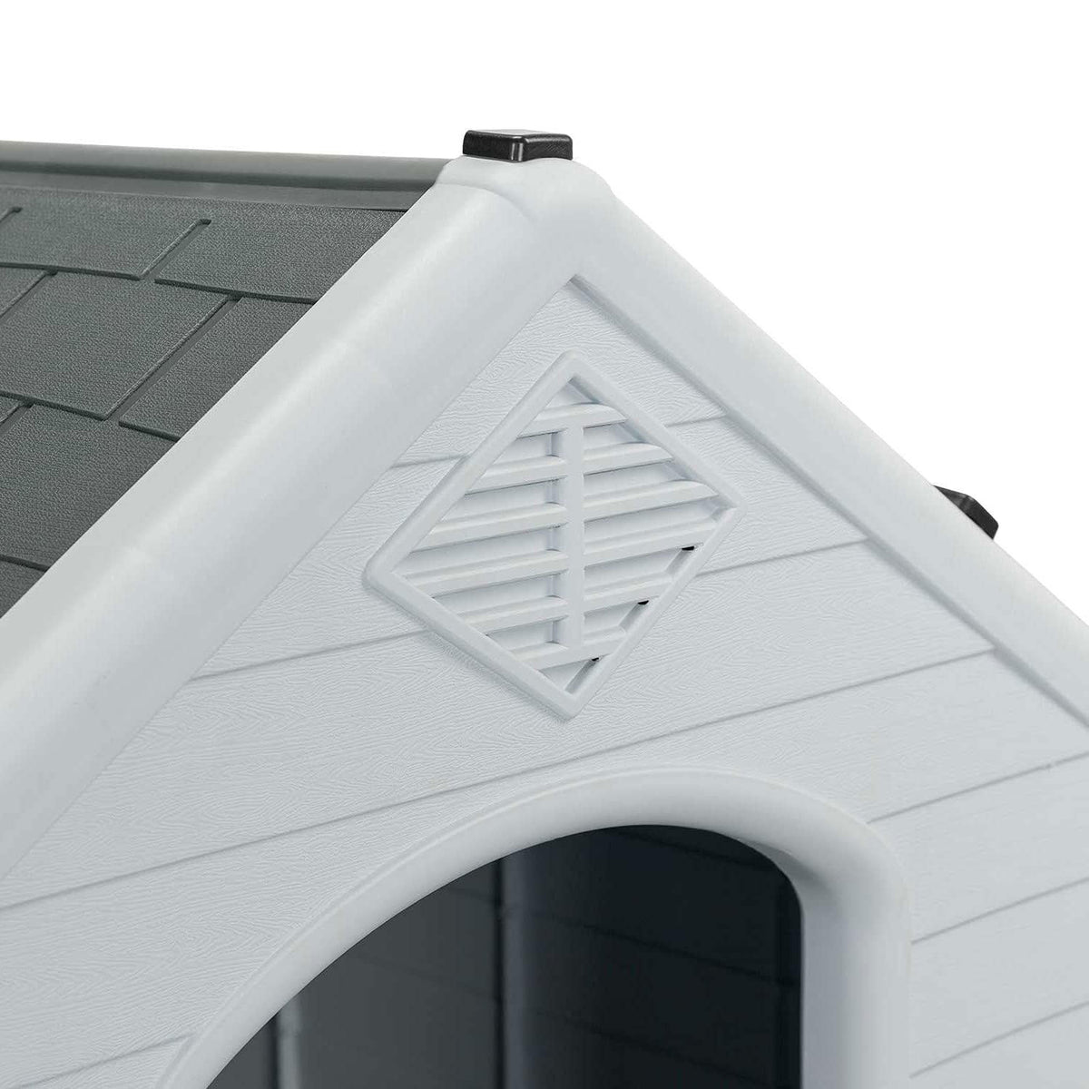 AQPET FRIENDS Chalet Niche en plastique imperméable pour chiens et chats, confort et détente, pour intérieur et extérieur