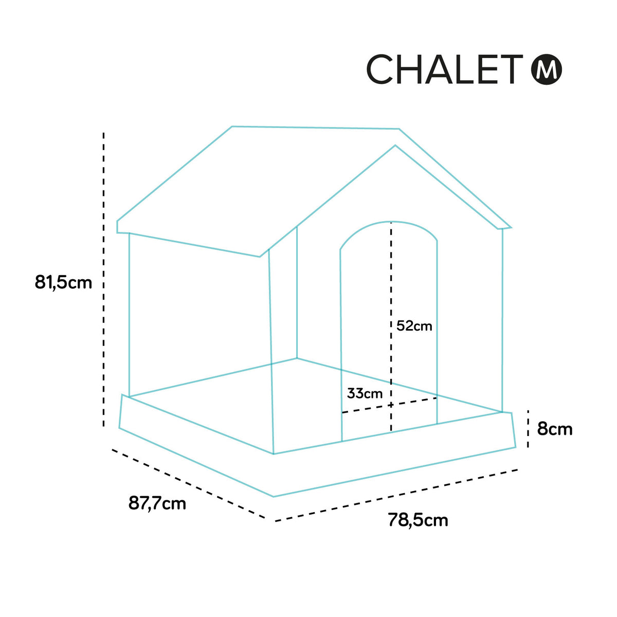 AQPET FRIENDS Chalet Niche en plastique imperméable pour chiens et chats, confort et détente, pour intérieur et extérieur