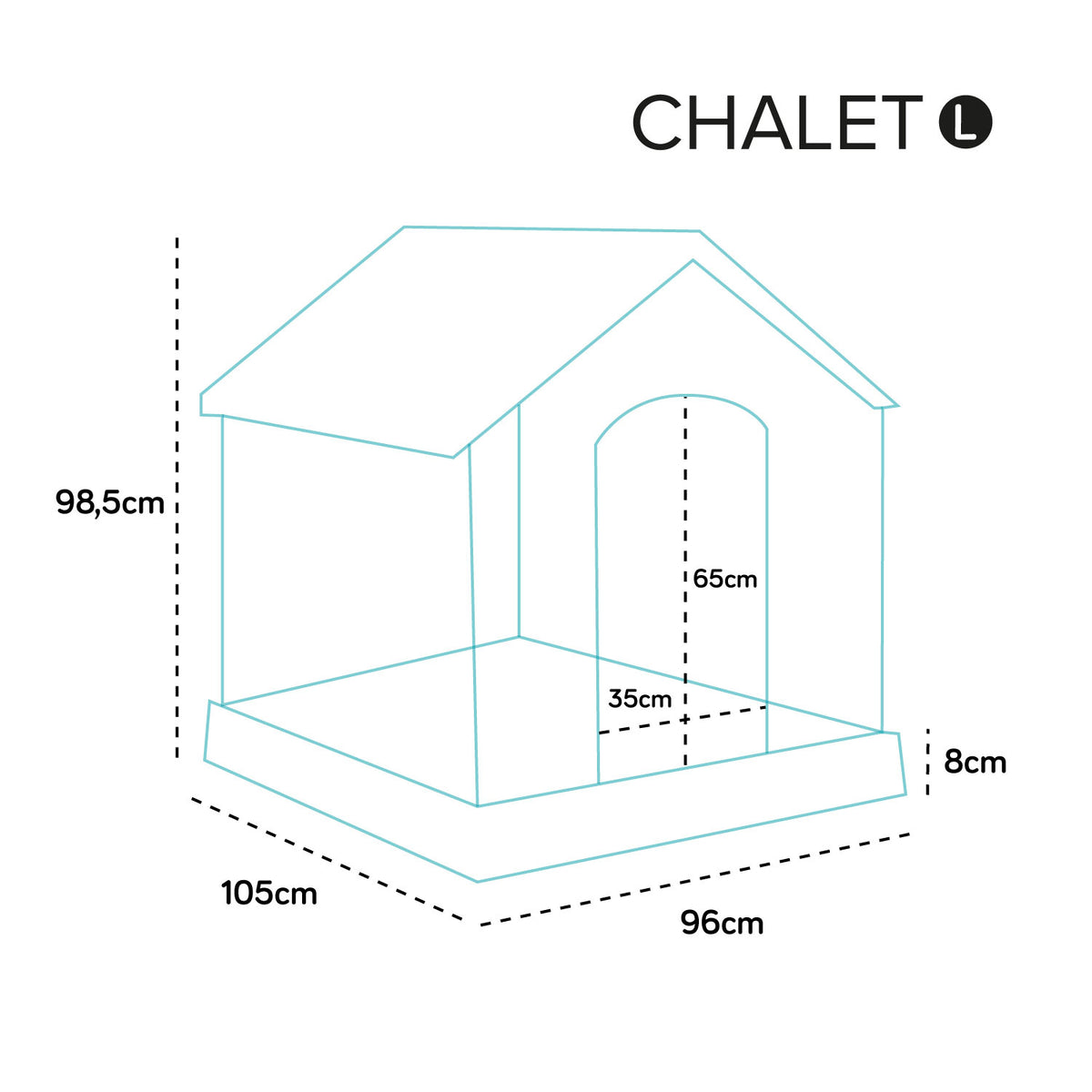 AQPET FRIENDS Chalet Niche en plastique imperméable pour chiens et chats, confort et détente, pour intérieur et extérieur