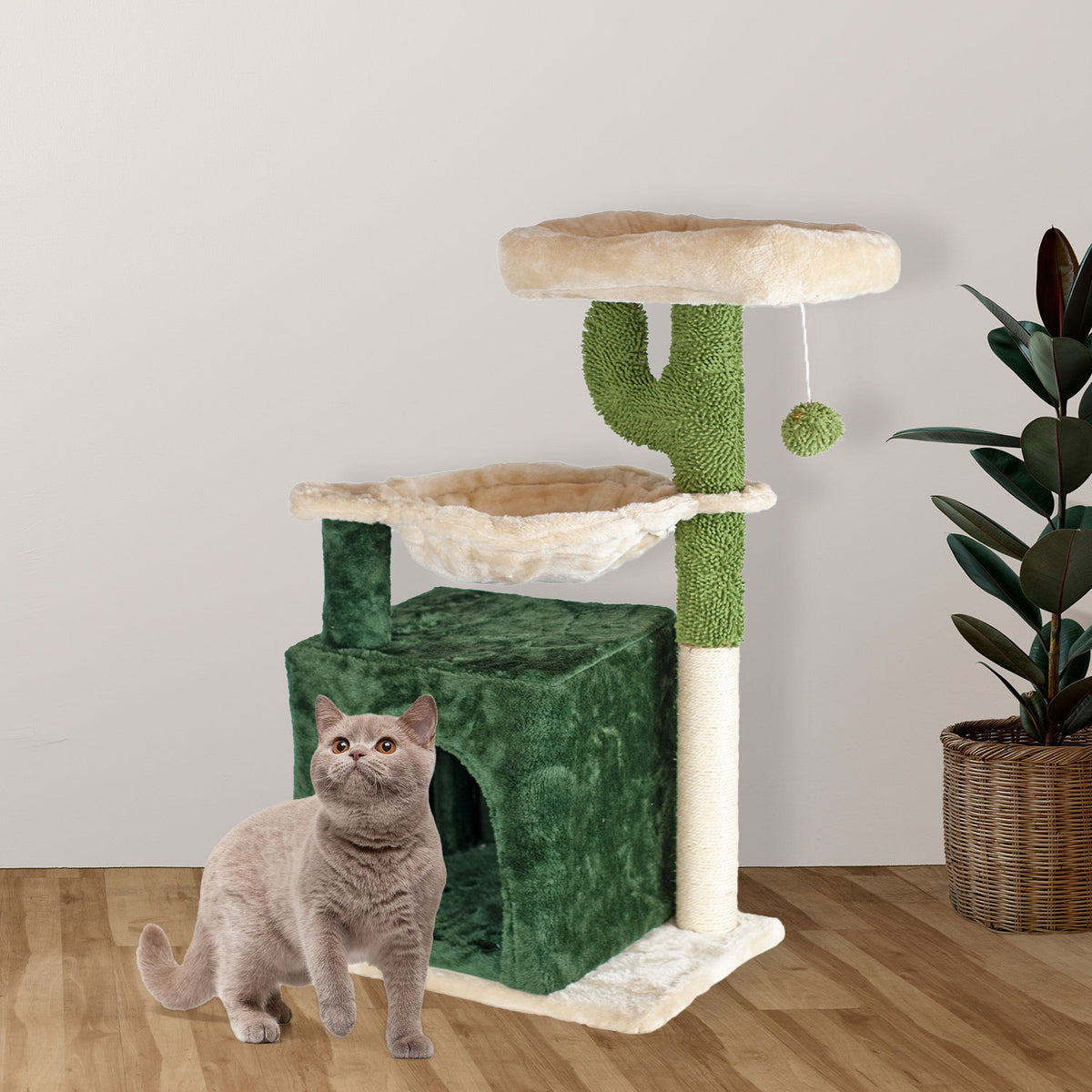 AQPET FRIENDS griffoir Mexico 40X30X75 Cm pour chats, jeu, détente et divertissement