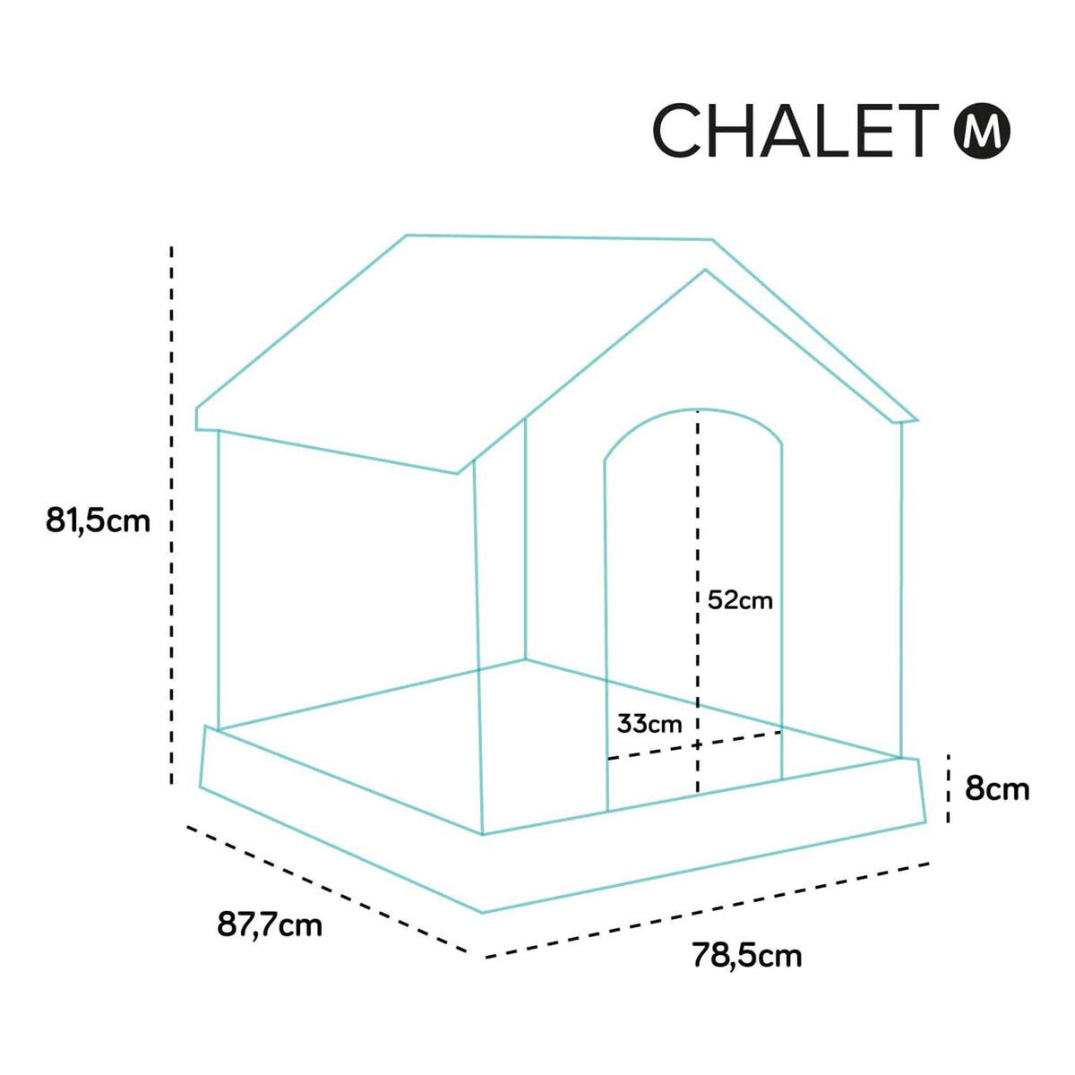 AQPET FRIENDS Chalet Niche en plastique imperméable pour chiens et chats, confort et détente, pour intérieur et extérieur