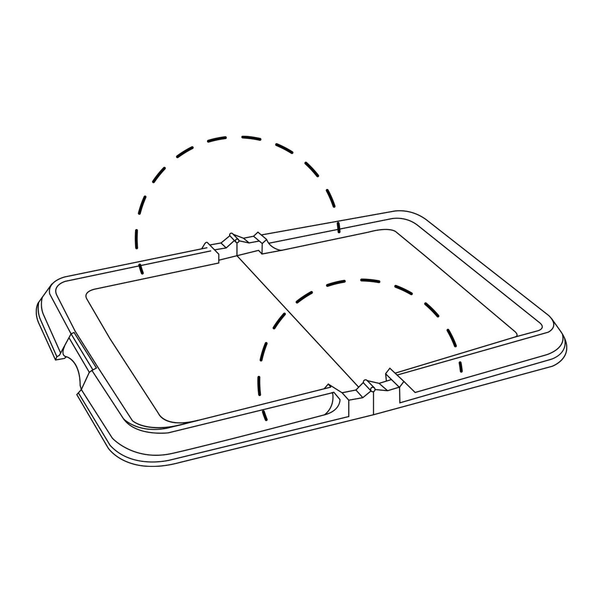 AQPET FRIENDS Bac à litière pour chiens, toilette pliable 86x62 cm, plateau pour tapis absorbants, idéal pour l'apprentissage des chiots et l'utilisation à la maison