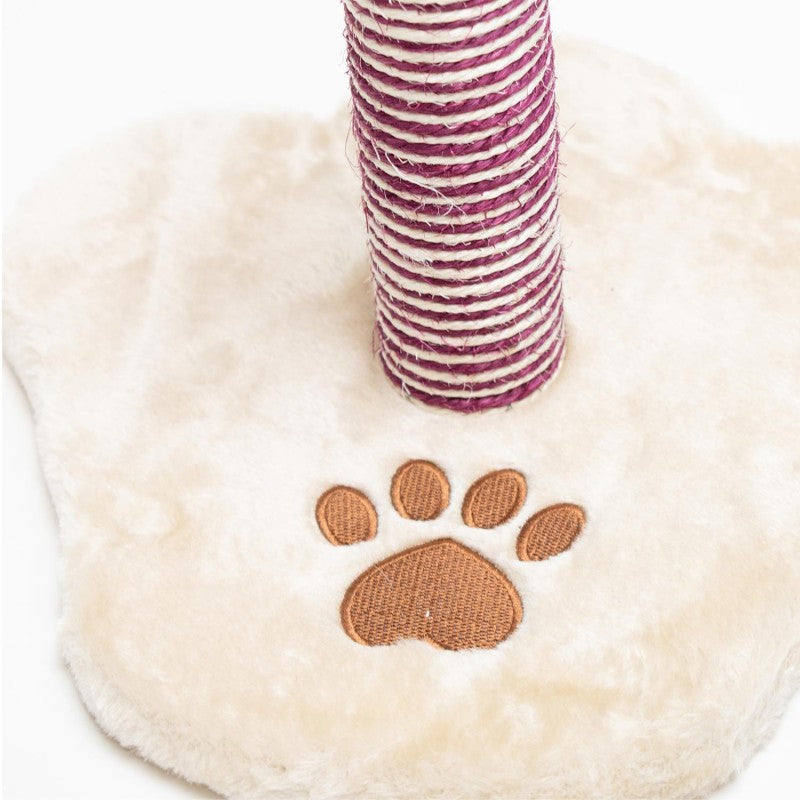 AQPET FRIENDS Tiragraffi Trunk - 39CM Beige Per Gatti Gioco Gatto Relax E Divertimento