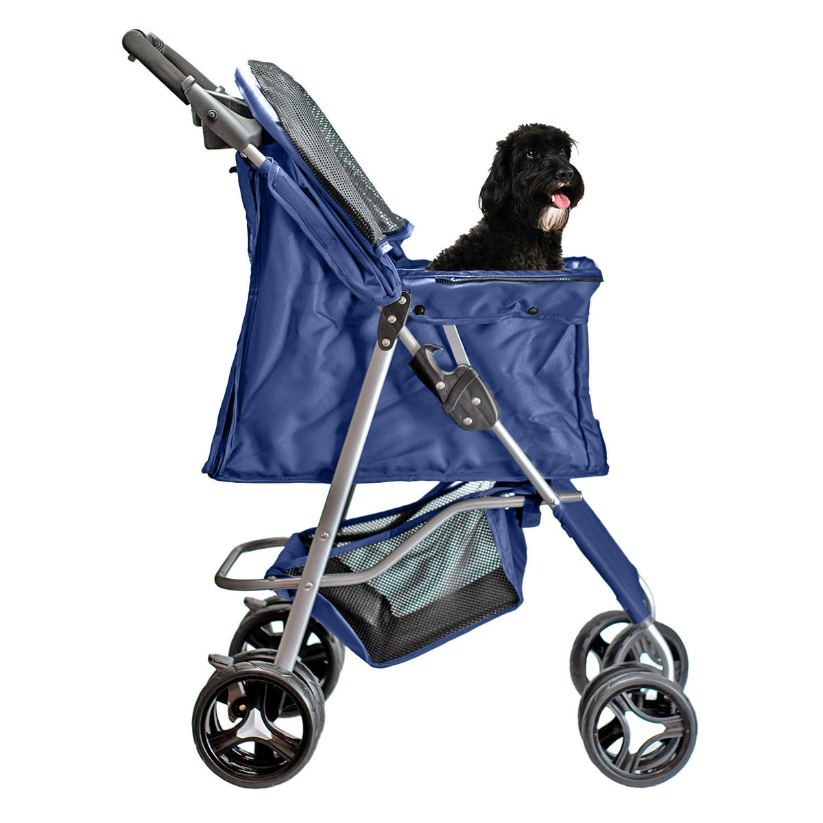AQPET FRIENDS Poussette confortable et pratique pour chiens de taille moyenne / petite, pour chiens et chats, voyage en toute sécurité