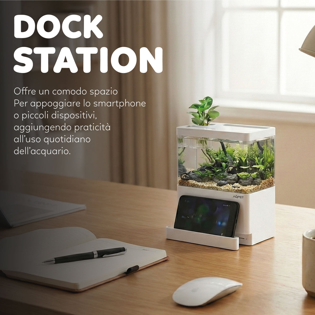 AQPET HYDO AQUARIUM DE BUREAU DOCK STATION