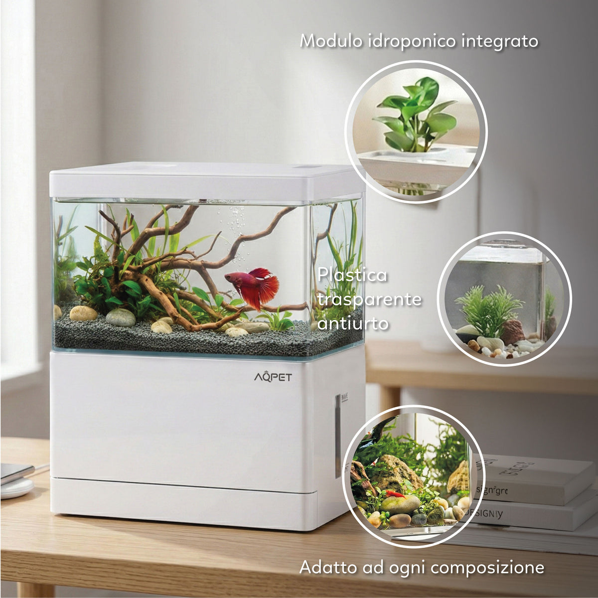AQPET HYDO AQUARIUM DE BUREAU DOCK STATION