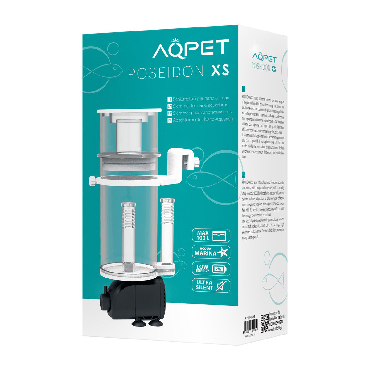 AQPET POSEIDON XS MINI ÉCUMEUR À SUSPENDRE JUSQU’À 100 L
