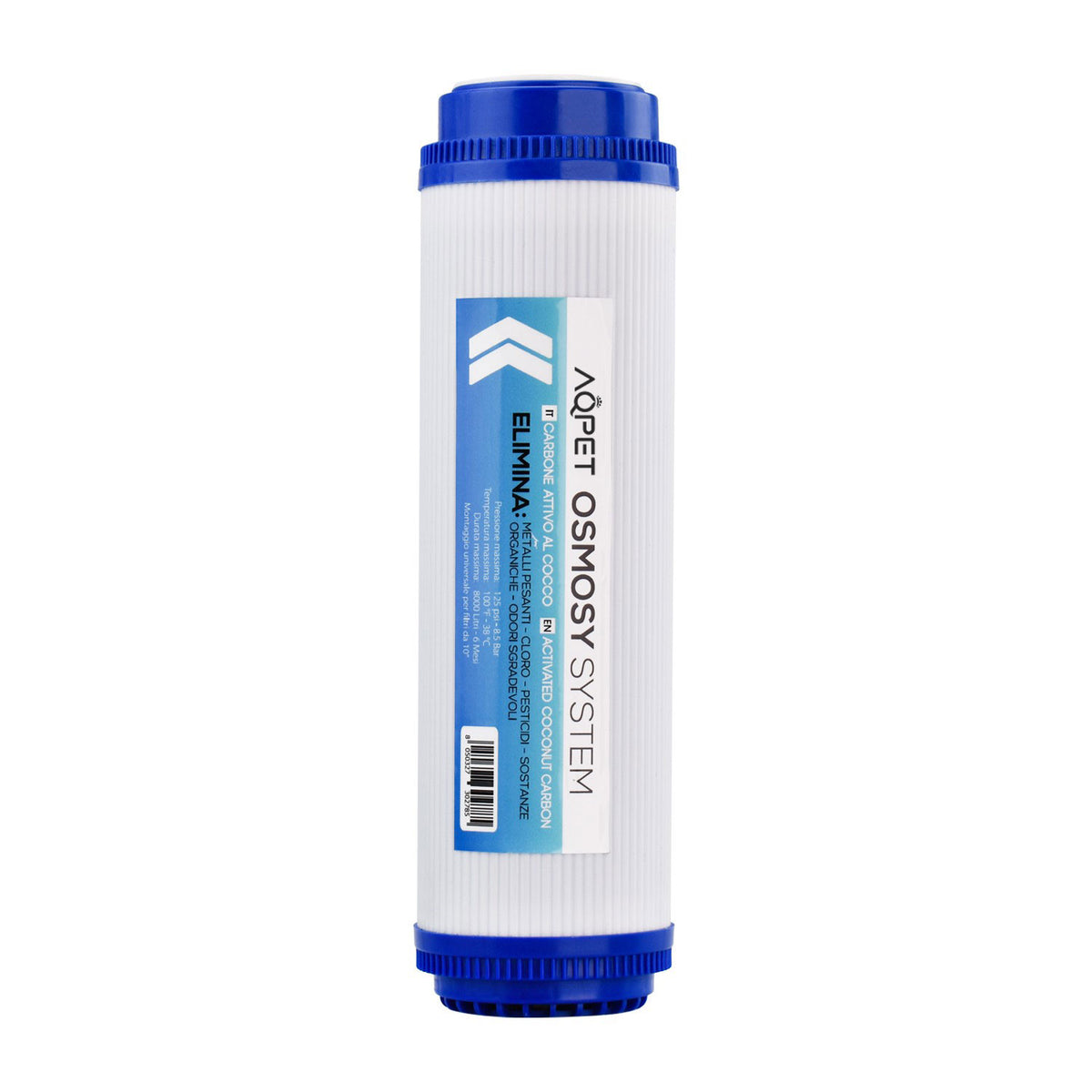 AQPET CARTOUCHE DE CHARBON ACTIF DE COCO ANTI-MÉTAUX POUR SYSTÈMES À FILTRE À BOL