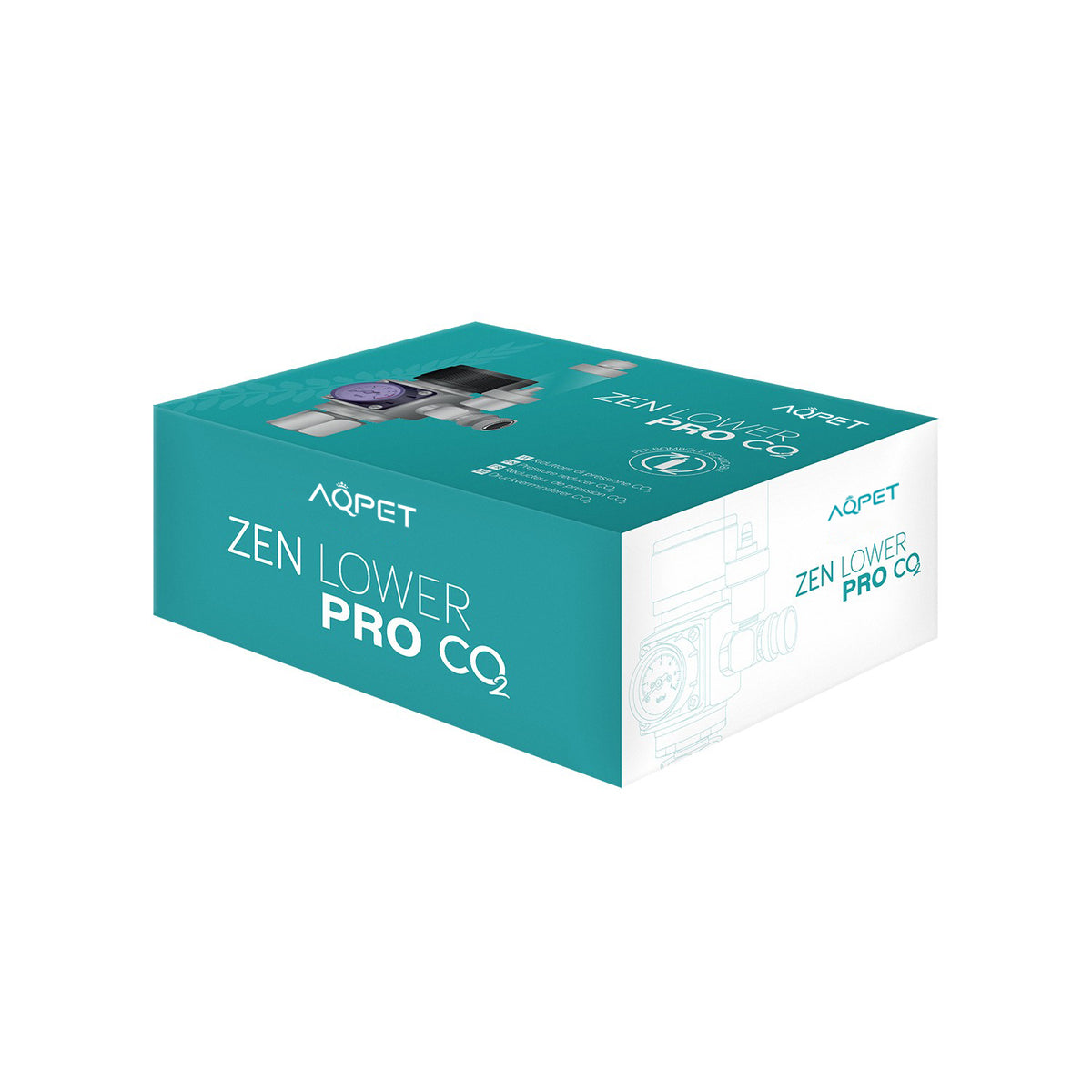 AQPET ZEN LOWER PRO CO2 DÉTENDEUR DE PRESSION POUR BOUTEILLES RECHARGEABLES